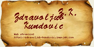 Zdravoljub Kundović vizit kartica